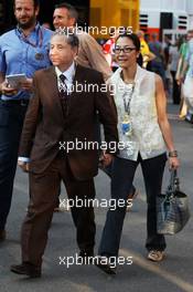 Jean Todt (FRA) FIA President with Michelle Yeoh (MAL). 07.09.2012. Formula 1 World Championship, Rd 13, Italian Grand Prix, Monza, Italy, Practice Day