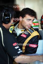 Jerome d'Ambrosio (BEL) Lotus F1 Team with Ayao Komatsu (JPN) Lotus F1 Team Race Engineer. 07.09.2012. Formula 1 World Championship, Rd 13, Italian Grand Prix, Monza, Italy, Practice Day