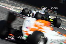 Sergio Perez (MEX) Sauber C31 leads Nico Hulkenberg (GER) Sahara Force India F1 VJM05. 07.09.2012. Formula 1 World Championship, Rd 13, Italian Grand Prix, Monza, Italy, Practice Day