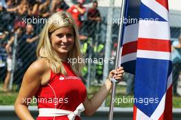 Grid girl. 09.09.2012. Formula 1 World Championship, Rd 13, Italian Grand Prix, Monza, Italy, Race Day