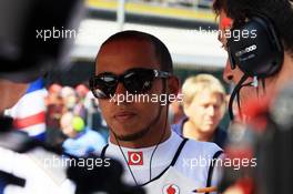 Lewis Hamilton (GBR) McLaren on the grid. 09.09.2012. Formula 1 World Championship, Rd 13, Italian Grand Prix, Monza, Italy, Race Day