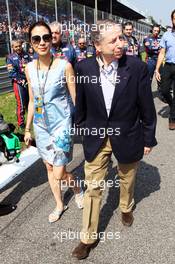 Jean Todt (FRA) FIA President with Michelle Yeoh (MAL) on the grid. 09.09.2012. Formula 1 World Championship, Rd 13, Italian Grand Prix, Monza, Italy, Race Day