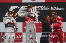 The podium (L to R): Sergio Perez (MEX) Sauber, second; Lewis Hamilton (GBR) McLaren, race winner; Fernando Alonso (ESP) Ferrari, third.. 09.09.2012. Formula 1 World Championship, Rd 13, Italian Grand Prix, Monza, Italy, Race Day