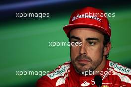 Third placed Fernando Alonso (ESP) Ferrari in the FIA Press Conference. 09.09.2012. Formula 1 World Championship, Rd 13, Italian Grand Prix, Monza, Italy, Race Day