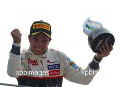 2nd place Sergio Perez (MEX), Sauber F1 Team  09.09.2012. Formula 1 World Championship, Rd 13, Italian Grand Prix, Monza, Italy, Race Day