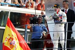 Sergio Perez (MEX) Sauber celebrates his second position on the podium. 09.09.2012. Formula 1 World Championship, Rd 13, Italian Grand Prix, Monza, Italy, Race Day
