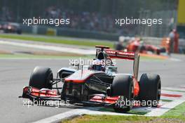 Jenson Button (GBR) McLaren MP4/27. 09.09.2012. Formula 1 World Championship, Rd 13, Italian Grand Prix, Monza, Italy, Race Day