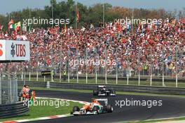 Nico Hulkenberg (GER) Sahara Force India F1 VJM05. 09.09.2012. Formula 1 World Championship, Rd 13, Italian Grand Prix, Monza, Italy, Race Day