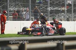 Sebastian Vettel (GER) Red Bull Racing retired from the race. 09.09.2012. Formula 1 World Championship, Rd 13, Italian Grand Prix, Monza, Italy, Race Day