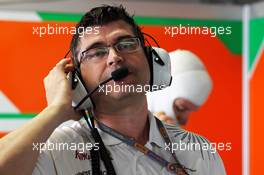 Bradley Joyce (GBR) Sahara Force India F1 Race Engineer. 08.09.2012. Formula 1 World Championship, Rd 13, Italian Grand Prix, Monza, Italy, Qualifying Day