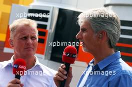(L to R): Johnny Herbert (GBR)  Sky Sports Presenter with Damon Hill (GBR) Sky Sports Presenter. 08.09.2012. Formula 1 World Championship, Rd 13, Italian Grand Prix, Monza, Italy, Qualifying Day