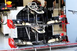 Lotus F1 E20 front wings. 08.09.2012. Formula 1 World Championship, Rd 13, Italian Grand Prix, Monza, Italy, Qualifying Day