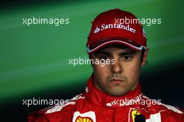 Third placed Felipe Massa (BRA) Ferrari in the post qualifying FIA Press Conference. 08.09.2012. Formula 1 World Championship, Rd 13, Italian Grand Prix, Monza, Italy, Qualifying Day