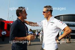 (L to R): Jean Alesi (FRA) with Michael Schumacher (GER) Mercedes AMG F1. 08.09.2012. Formula 1 World Championship, Rd 13, Italian Grand Prix, Monza, Italy, Qualifying Day