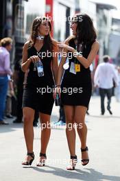 Women in the paddock. 08.09.2012. Formula 1 World Championship, Rd 13, Italian Grand Prix, Monza, Italy, Qualifying Day