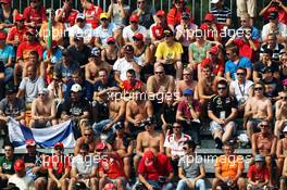 Fans in the granstand. 08.09.2012. Formula 1 World Championship, Rd 13, Italian Grand Prix, Monza, Italy, Qualifying Day
