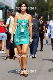 Paddock security girl. 08.09.2012. Formula 1 World Championship, Rd 13, Italian Grand Prix, Monza, Italy, Qualifying Day