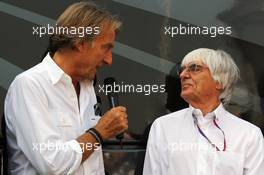 (L to R): Luca di Montezemolo (ITA) Ferrari President with Bernie Ecclestone (GBR) CEO Formula One Group (FOM). 08.09.2012. Formula 1 World Championship, Rd 13, Italian Grand Prix, Monza, Italy, Qualifying Day