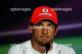 Second placed Jenson Button (GBR) McLaren in the post qualifying FIA Press Conference. 08.09.2012. Formula 1 World Championship, Rd 13, Italian Grand Prix, Monza, Italy, Qualifying Day
