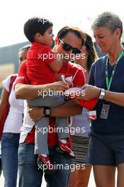 Felipe Massa (BRA) Ferrari with his son Felipinho. 09.09.2012. Formula 1 World Championship, Rd 13, Italian Grand Prix, Monza, Italy, Race Day