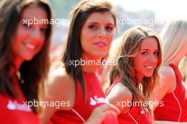 Grid girls on the drivers parade. 09.09.2012. Formula 1 World Championship, Rd 13, Italian Grand Prix, Monza, Italy, Race Day