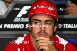 Fernando Alonso (ESP) Ferrari in the FIA Press Conference. 06.09.2012. Formula 1 World Championship, Rd 13, Italian Grand Prix, Monza, Italy, Preparation Day