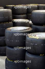 Pirelli tyres. 06.09.2012. Formula 1 World Championship, Rd 13, Italian Grand Prix, Monza, Italy, Preparation Day