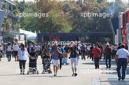 The paddock. 06.09.2012. Formula 1 World Championship, Rd 13, Italian Grand Prix, Monza, Italy, Preparation Day