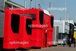 Ferrari trucks in the paddock. 06.09.2012. Formula 1 World Championship, Rd 13, Italian Grand Prix, Monza, Italy, Preparation Day