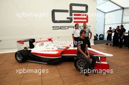 Esteban Gutierrez (MEX) Lotus GP unveils the new GP3 car. 06.09.2012. Formula 1 World Championship, Rd 13, Italian Grand Prix, Monza, Italy, Preparation Day