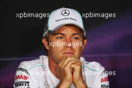 Nico Rosberg (GER) Mercedes AMG F1 in the FIA Press Conference. 06.09.2012. Formula 1 World Championship, Rd 13, Italian Grand Prix, Monza, Italy, Preparation Day