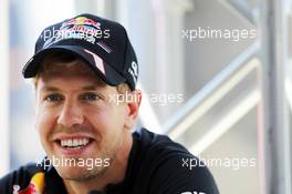 Sebastian Vettel (GER) Red Bull Racing. 06.09.2012. Formula 1 World Championship, Rd 13, Italian Grand Prix, Monza, Italy, Preparation Day