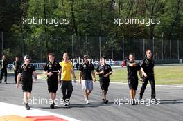 Jerome d'Ambrosio (BEL) Lotus F1 Team walks the circuit. 06.09.2012. Formula 1 World Championship, Rd 13, Italian Grand Prix, Monza, Italy, Preparation Day