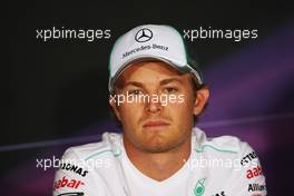 Nico Rosberg (GER) Mercedes AMG F1 in the FIA Press Conference. 06.09.2012. Formula 1 World Championship, Rd 13, Italian Grand Prix, Monza, Italy, Preparation Day