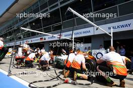 Sahara Force India F1 Team practice pit stops. 06.09.2012. Formula 1 World Championship, Rd 13, Italian Grand Prix, Monza, Italy, Preparation Day