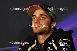 Jerome d'Ambrosio (BEL) Lotus F1 Team in the FIA Press Conference. 06.09.2012. Formula 1 World Championship, Rd 13, Italian Grand Prix, Monza, Italy, Preparation Day