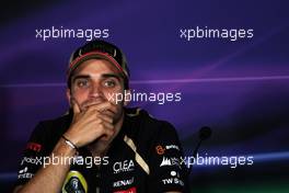 Jerome d'Ambrosio (BEL) Lotus F1 Team in the FIA Press Conference. 06.09.2012. Formula 1 World Championship, Rd 13, Italian Grand Prix, Monza, Italy, Preparation Day