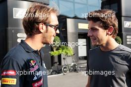 (L to R): Jean-Eric Vergne (FRA) Scuderia Toro Rosso with Jules Bianchi (FRA) Sahara Force India F1 Team Third Driver. 06.09.2012. Formula 1 World Championship, Rd 13, Italian Grand Prix, Monza, Italy, Preparation Day