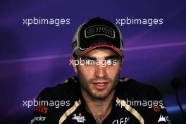 Jerome d'Ambrosio (BEL) Lotus F1 Team in the FIA Press Conference. 06.09.2012. Formula 1 World Championship, Rd 13, Italian Grand Prix, Monza, Italy, Preparation Day