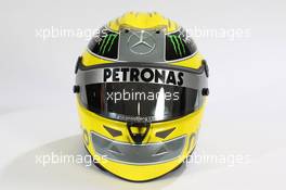 10.02.2012 Jerez, Spain, Nico Rosberg (GER), Mercedes GP Petronas F1 Team helmet  - Formula 1 Testing, day 1 - Formula 1 World Championship