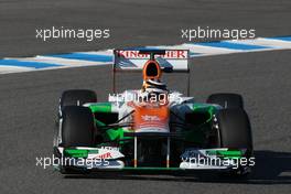 10.02.2012 Jerez, Spain, Nico Hulkenberg (GER), Sahara Force India Formula One Team   - Formula 1 Testing, day 4 - Formula 1 World Championship