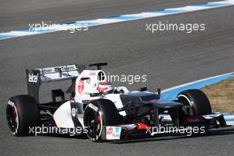 10.02.2012 Jerez, Spain, Kamui Kobayashi (JAP), Sauber F1 Team   - Formula 1 Testing, day 4 - Formula 1 World Championship