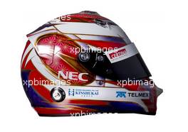 10.02.2012 Jerez, Spain, Kamui Kobayashi (JAP), Sauber F1 Team helmet - Formula 1 Testing, day 1 - Formula 1 World Championship
