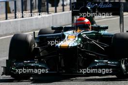 10.02.2012 Jerez, Spain, Jarno Trulli (ITA), Caterham Team   - Formula 1 Testing, day 4 - Formula 1 World Championship
