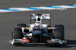 10.02.2012 Jerez, Spain, Kamui Kobayashi (JAP), Sauber F1 Team   - Formula 1 Testing, day 4 - Formula 1 World Championship