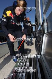 09.02.2012 Jerez, Spain, Heikki Huovinen (FIN) the new physio for Sebastian Vettel (GER), Red Bull Racing   - Formula 1 Testing, day 1 - Formula 1 World Championship