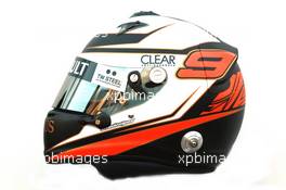 09.02.2012 Jerez, Spain, Kimi Raikkonen, Lotus Renault F1 Team helmet - Formula 1 Testing, day 1 - Formula 1 World Championship
