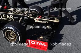 07.02.2012 Jerez, Spain, Kimi Raikkonen, Lotus Renault F1 Team front wing  - Formula 1 Testing, day 1 - Formula 1 World Championship