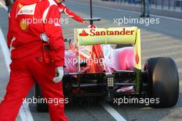 07.02.2012 Jerez, Spain, Felipe Massa (BRA), Scuderia Ferrari rear wing - Formula 1 Testing, day 1 - Formula 1 World Championship