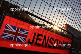 07.02.2012 Jerez, Spain, Jenson Button (GBR), McLaren Mercedes pit board  - Formula 1 Testing, day 1 - Formula 1 World Championship